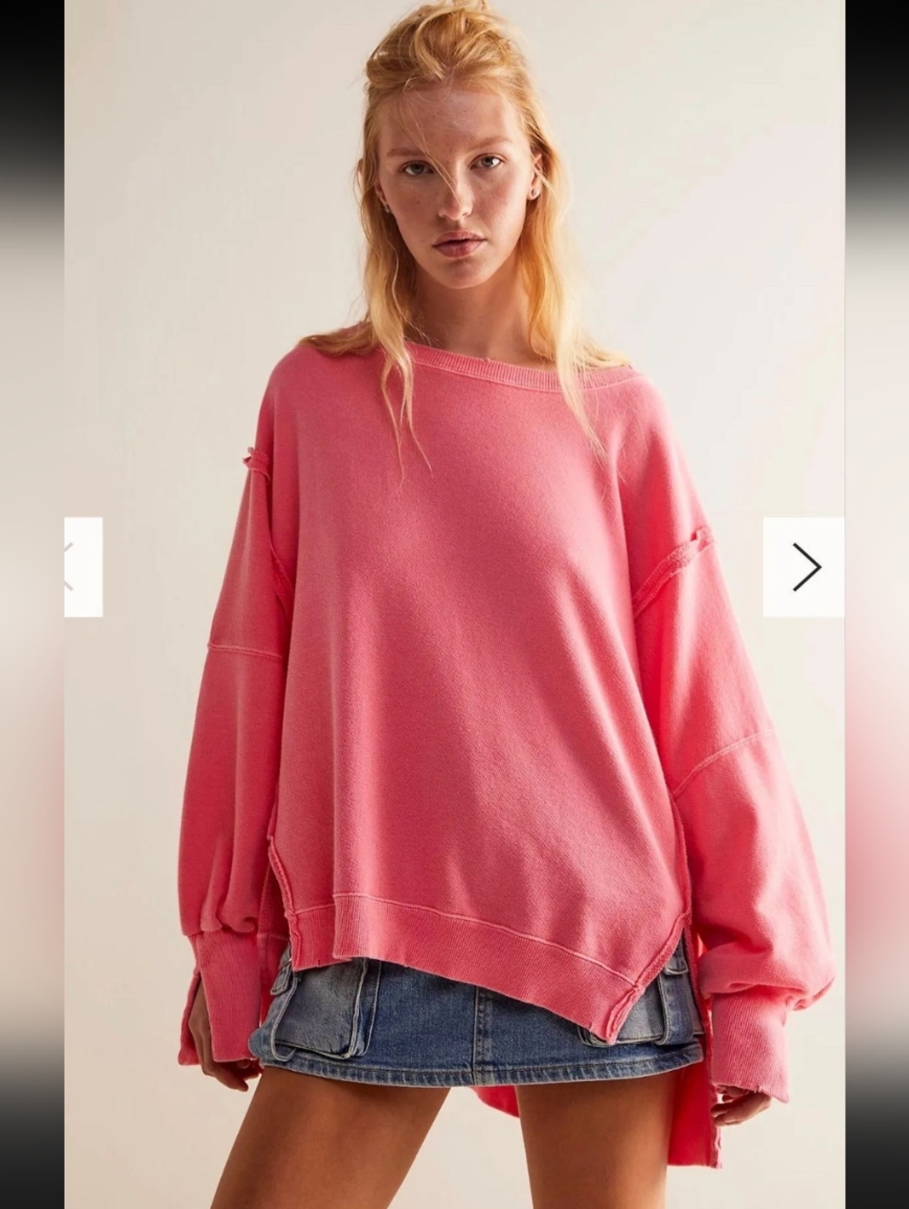 Free People We The Free Camilla / Pink Quartz Camden Sweatshirt | Size Small